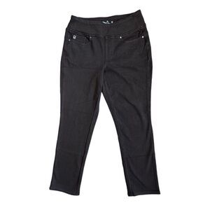 Belle by Kim Gavel Brown Legging Pockets Cotton Stretch Pants Size 8P